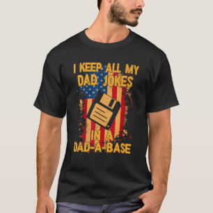 Camiseta Mantenho Todas As Piadas Do Meu Pai Em Um Fa De Vi