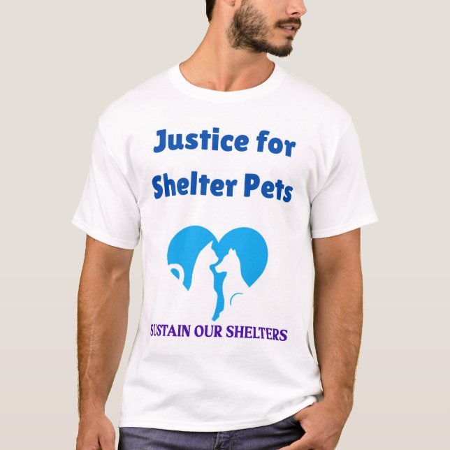 Camiseta Manter a Justiça dos nossos abrigos para abrigos (Frente)