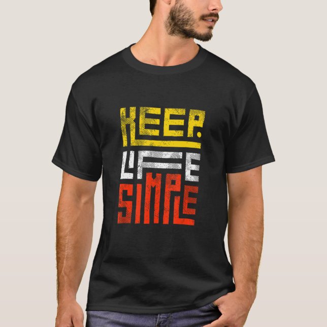 Camiseta Manter a vida em vintage simples (Frente)