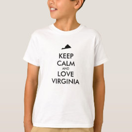 Camiseta MANTER CALMA E AMAR VIRGINIA personalizáveis