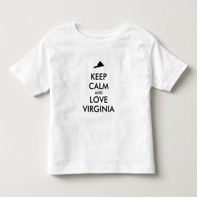 Camiseta MANTER CALMA E AMAR VIRGINIA personalizáveis (Frente)