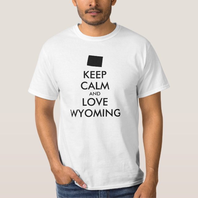 Camiseta MANTER CALMA E AMAR WYOMING personalizáveis (Frente)