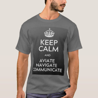 Camiseta Manter calma e navegar para se comunicar