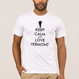 Camiseta MANTER CALMO e AMOR personalizáveis VERMONT