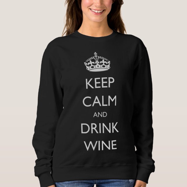 Camiseta Manter Calmo e Beber Vinho (Frente)