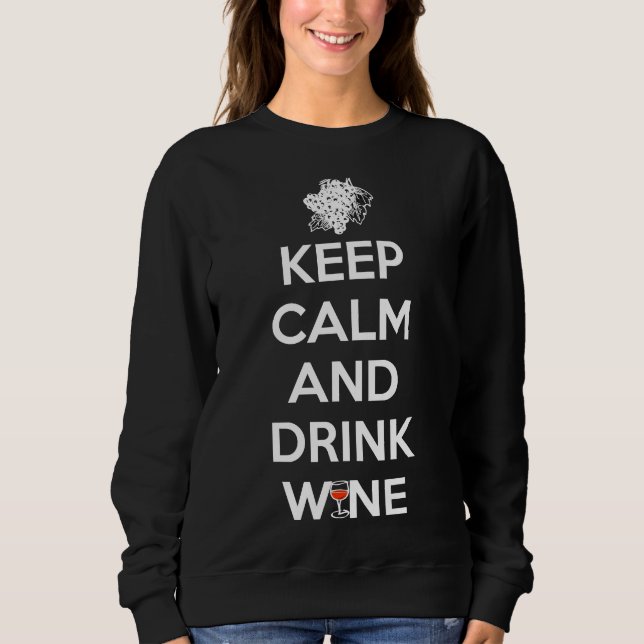Camiseta Manter Calmo E Beber Vinho De Cola (Frente)