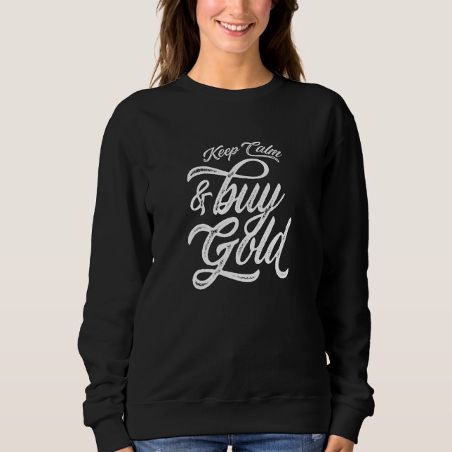Camiseta Manter Calmo E Comprar Precioso De Moedas De Moeda (Frente)