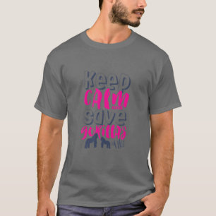 Camiseta Manter Calmo e Salvar Gorilas Selvagens Conser