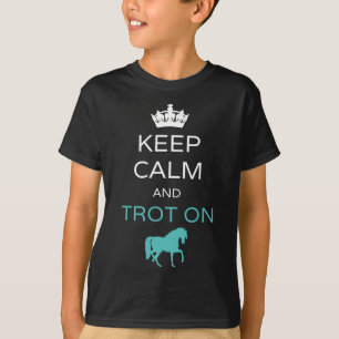 Camiseta Manter Calmo E Trocar No Cavalo Andando De Cavalo