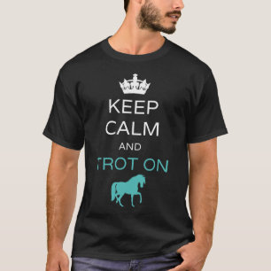 Camiseta Manter Calmo E Trocar No Cavalo Andando De Cavalo