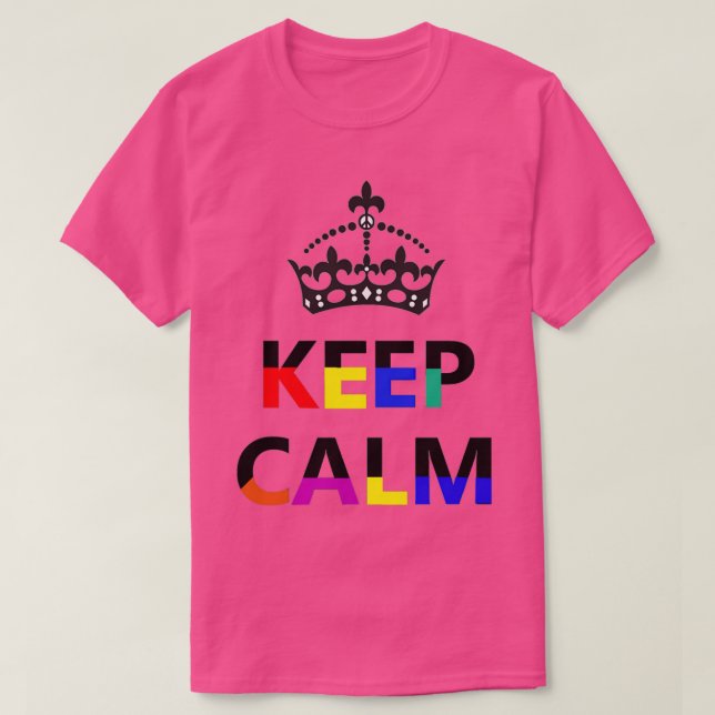 Camiseta Manter Calmo Sem Estresse Colorir Cotações Positiv (Frente do Design)