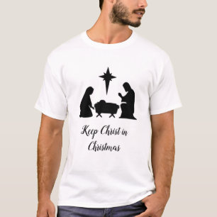 Camiseta Manter Cristo no Natal
