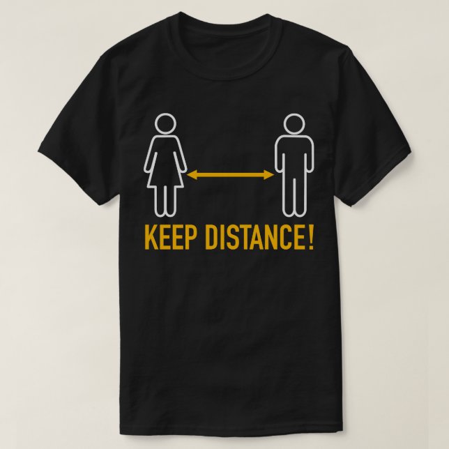 Camiseta Manter distância 2 (Frente do Design)