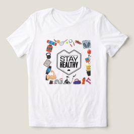 Camiseta manter um design de motivação saudável