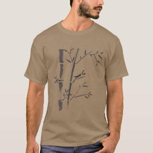 Camiseta Mantis Em Uma Licença De Bambu