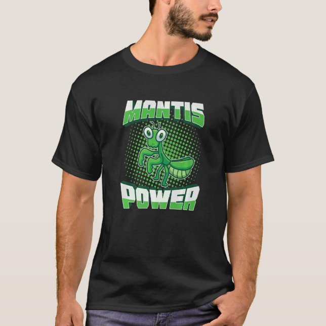 Camiseta Mantis Power Insett Entomology Predator Rezando M (Frente)