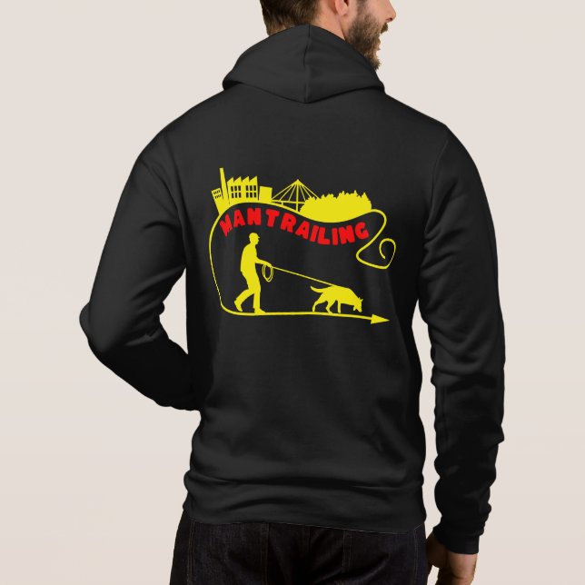 Camiseta Mantrailing Suchteam Schäferhund und Mann (Verso)