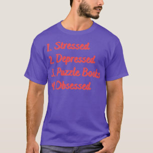 Camiseta Manuais de Quebra-cabeça com Depressão em Estresse