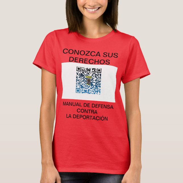 CAMISETA MANUAL DE DEFENSA CONTRA LA DEPORTACIÓN (Frente)