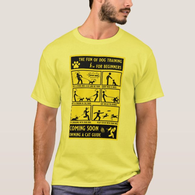 Camiseta Manual de instruções de treinamento de cães engraç (Frente)