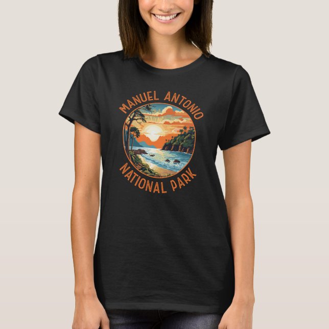 Camiseta Manuel Antonio National Park Retro Distante (Frente)