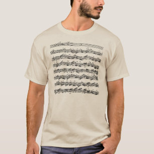 Camiseta Manuscrito da música da série do violoncelo de