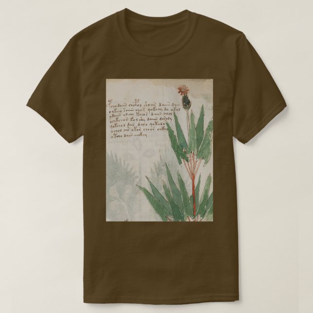 Camiseta Manuscrito de Voynich (Frente do Design)