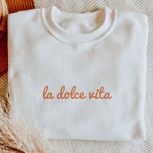Camiseta Manuscrito Minimalista "La Dolce Vita" Verão Itali