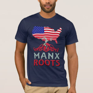 Camiseta Manx American Roots, Ilha de Man