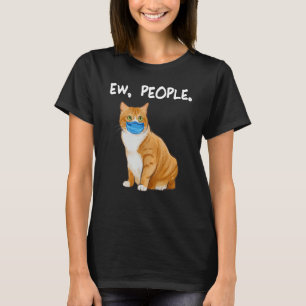 Camiseta Manx Ew Pessoas Engraçado Gato Vestindo Máscara