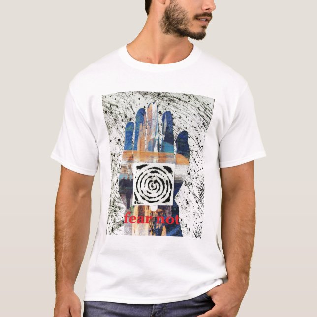 Camiseta Mão branca de Buddha do T (Frente)