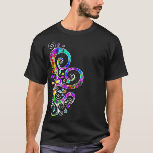 Camiseta Mão Cardíaca Espiral Pintada Design 2