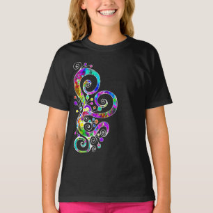 Camiseta Mão Cardíaca Espiral Pintada Design 2