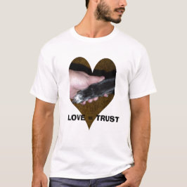 Camiseta Mão da pata no coração, AMOR = CONFIANÇA