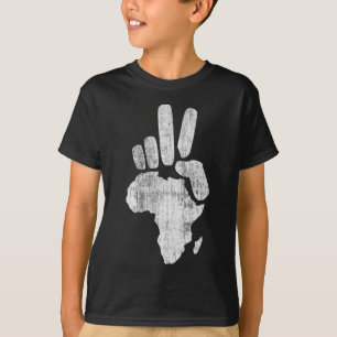 Camiseta mão da paz de darfur África