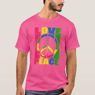 Camiseta Mão da Paz Tie Dye Dedo Liberdade Flor Hippie C