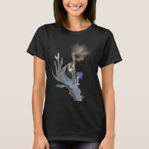Camiseta Mão de Esqueleto Segurando Cogumelos Mágicos