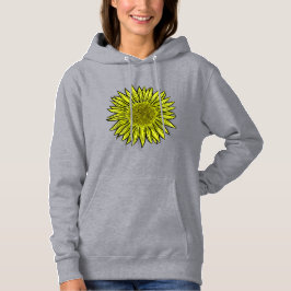 Camiseta Mão De Girassol Amarelo Amarelo Floral Desenhada