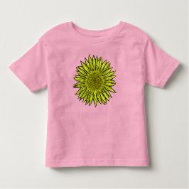 Camiseta Mão De Girassol Amarelo Amarelo Floral Desenhada