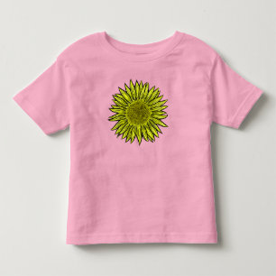 Camiseta Mão De Girassol Amarelo Amarelo Floral Desenhada