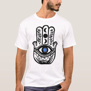 Camiseta Yoga Feminina Namasté Hamsá Mão de Fátima Rosa