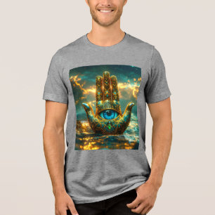 CAMISETA MÃO DE HAMSA – MÃO DE FÁTIMA – BUDISMO ZEN