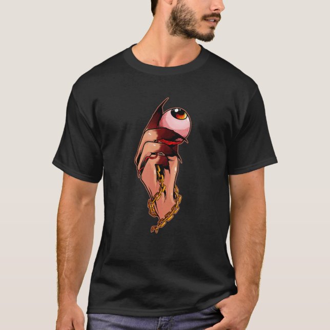 Camiseta Mão De Lúcifer Satânico Com Diabo Oculto (Frente)