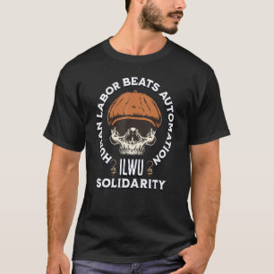 CAMISETA MÃO DE OBRA HUMANA AUTOMATIZAÇÃO ILWU SKUL DE SOLI
