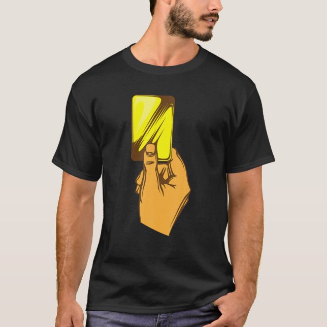 Camiseta Mão de Presente de Referência de Cartão Amarelo En (Frente)