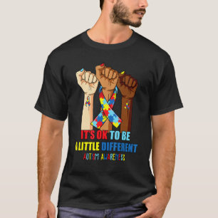 Camiseta Mão É Ok Ser Um Pouco Diferente Consciência Do Aut