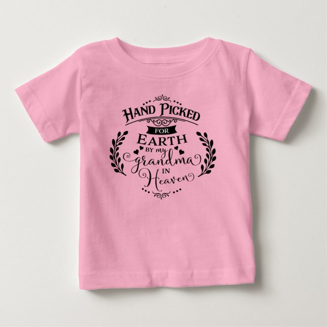 Camiseta Mão escolhida por minha avó na menina do rosa do (Frente)