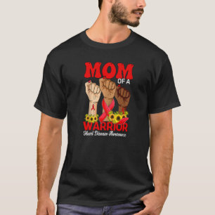 Camiseta Mão Mãe De Um Guerreiro Doença Cardíaca Sensibiliz