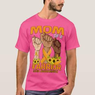 Camiseta Mão Mãe De Um Guerreiro TDAH Consciência Girassol