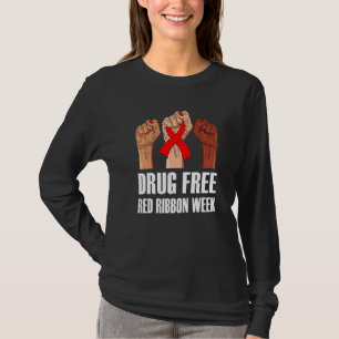 Camiseta Mão na Fita Vermelha da Semana de Conscientização